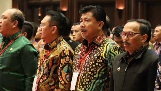 Sekda Kukar, Sunggono saat menghadiri Rakornas Persikan Pengadaan ASN