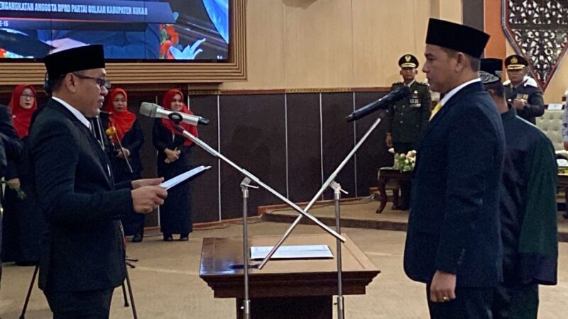 Erwin resmi dilantik sebagai anggota DRPD Kukar