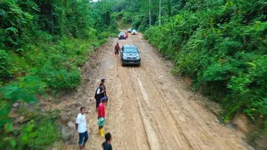 Salah satu jalan di Kabupaten Mahulu yang akan dibangun Pemprov Kaltim