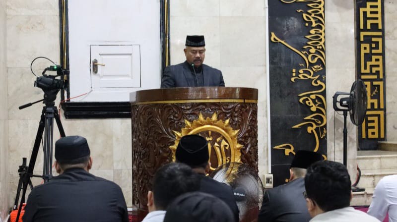 Bupati Kukar, Edi Damansyah memberikan sambutan 