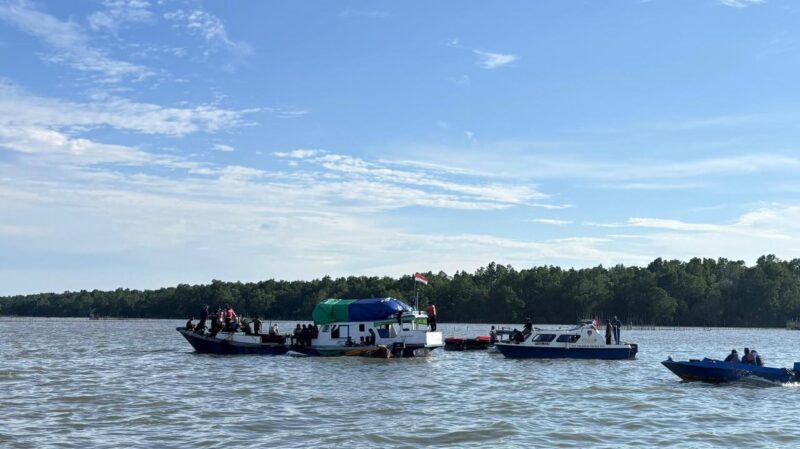 Kondisi Teluk Balikpapan usai tenggelamnya Kapal Feri