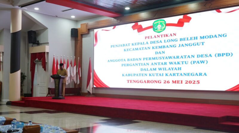 Pelantikan Pj Kepala Desa Long Beleh Modang