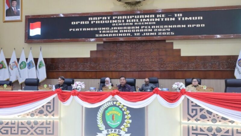 Rapat Paripurna yang digelar DPRD Kaltim