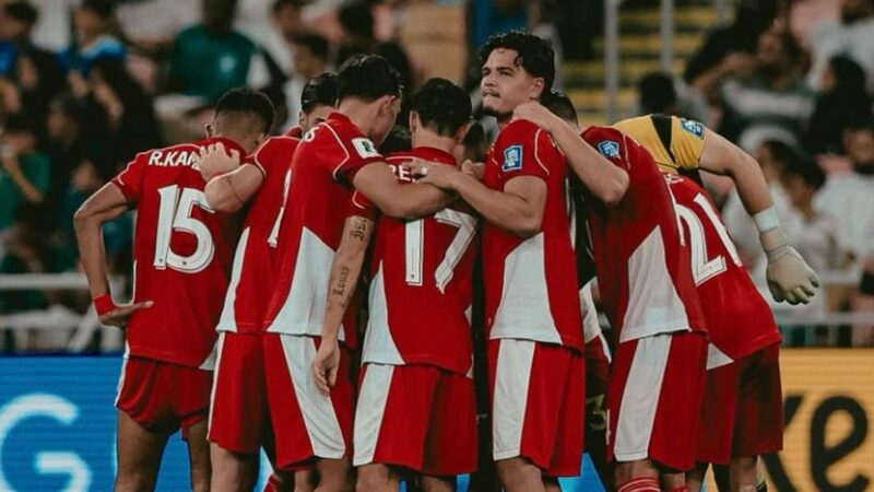 Pemain Timnas Indonesia saat melawan Arab Saudi