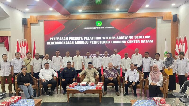 Pelepasan peserta pelatihan Welder SMAW 4G (Latif/Eksposisi)