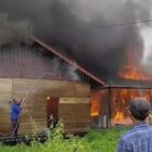 Api melalap permukiman rumah warga di Kecamatan Anggana (Istimewa)