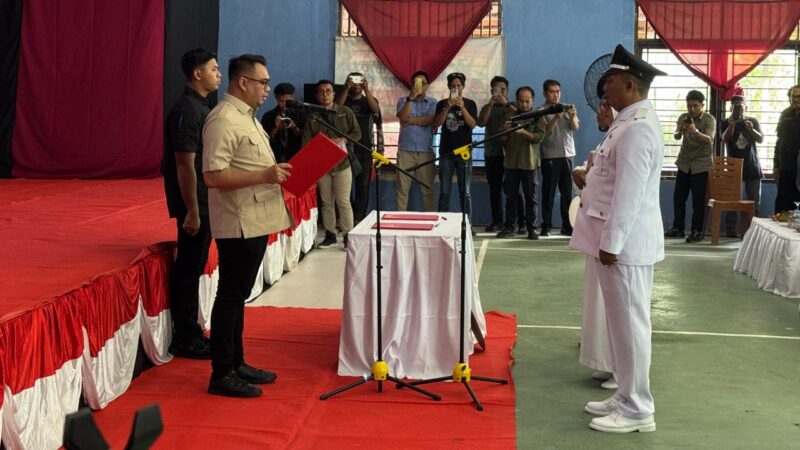 Pelantikan  Kepala Desa Sebuntal Kecamatan Marangkayu dan Pj Kepala Desa Kutai Lama Kecamatan Anggana (Faidil/Eksposisi)