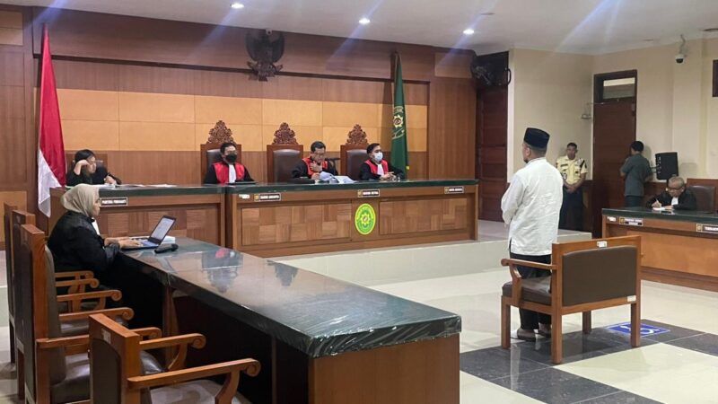 Sidang pengucapan putusan perkara pelecehan terhadap tujuh santri (Latif/Eksposisi)