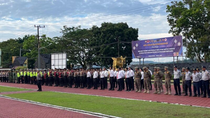 Apel Gabungan Pengamanan Idul Fitri 1447H/2026M di Polres Kukar (Latif/Eksposisi)