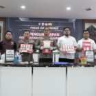 Konferensi pers yang digelar Polres Kukar (Istimewa)