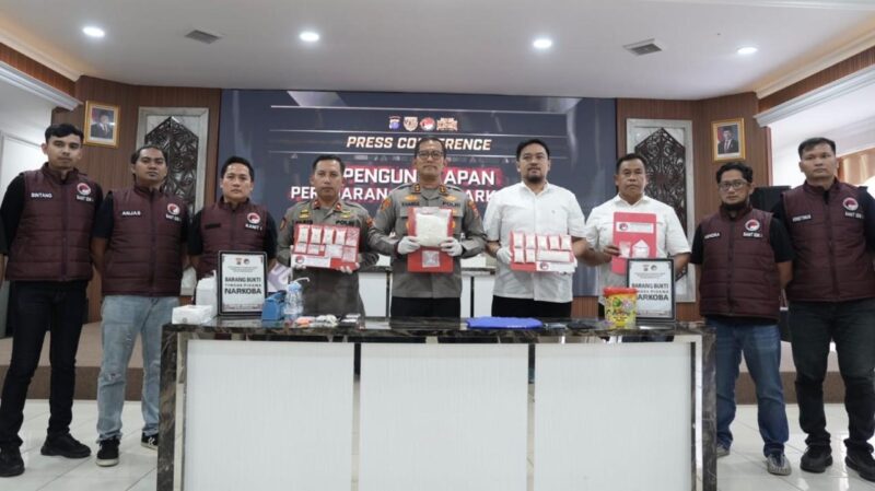 Konferensi pers yang digelar Polres Kukar (Istimewa)