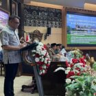 Bupati Kutai Kartanegara, Aulia Rahman Basri saat memberi sambutan dalam Rapat Paripurna DPRD Kukar (Latif/Eksposisi)