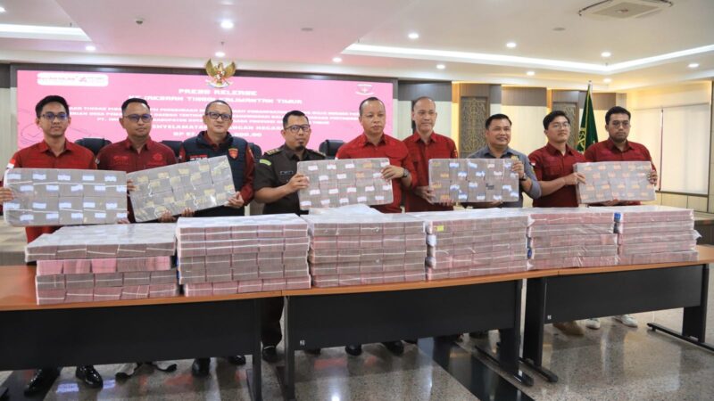 Konferensi pers oleh kasus korupsi tambang yang ditangani oleh Kejati Kaltim (Istimewa)
