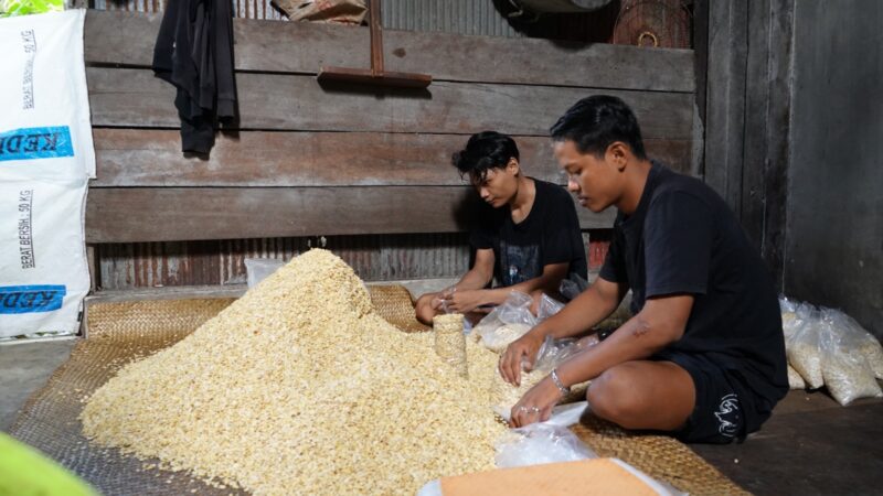 Proses pengolahan kedelai menjadi tempe (Eksposisi)
