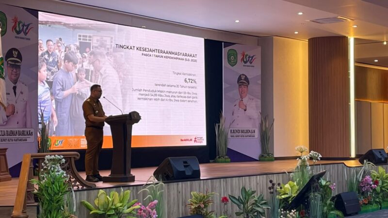 Bupati Kutai Kartanegara, Aulia Rahman Basri saat memberikan sambutan (Latif/Eksposisi)
