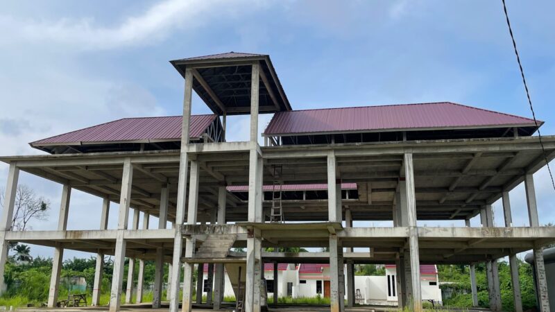 Rangka bangunan baru LPP Kelas IIA Tenggarong (Latif/Eksposisi)