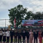 Upacara Hari Bhayangkara ke-80 di halaman Polres Kukar (Latif/Eksposisi)