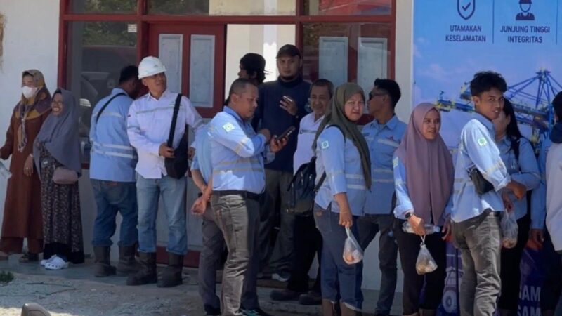 Para pekerja di salah satu perusahaan pertambangan batu bara di kawasan Delineasi IKN (Istimewa)
