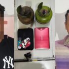 Dua tersangka pembobol rumah dan penadah beserta barang bukti diamankan polisi (Istimewa)
