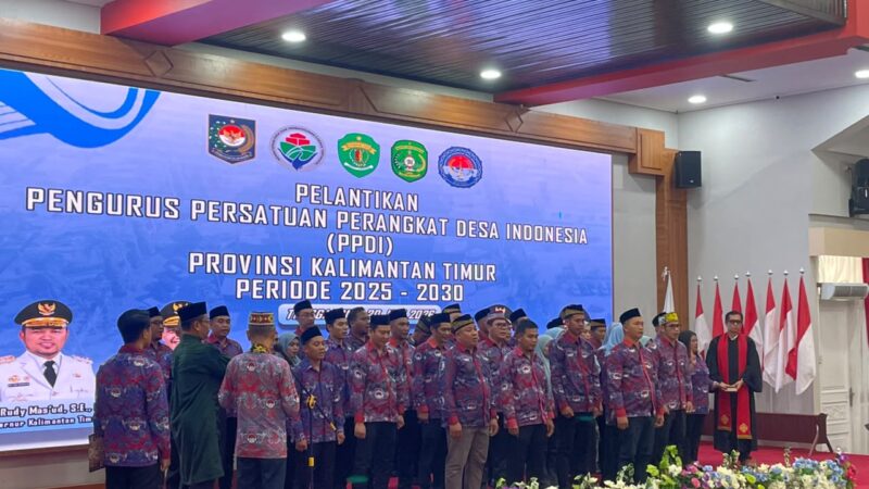 Pelantikan Pengurus Persatuan Perangkat Desa Indonesia Provinsi Kalimantan Timur Masa Bakti 2025–2030 (Latif/Eksposisi)