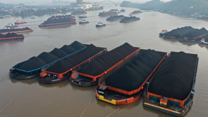 Aktivitas pengangkutan batu bara di Sungai Mahakam (Istimewa)