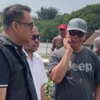 Peninjauan bencana longsong di Jalan Poros Margasari (Latif/Eksposisi)