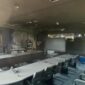 Kondisi ruang rapat Kantor Diskominfo Kukar pasca kebakaran (Latif/Eksposisi)