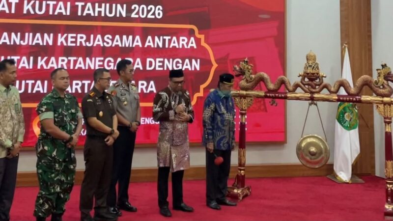 Peluncuran video promosi, tema, logo dan jadwal rangkaian Erau Adat Kutai 2026 (Latif/Eksposisi)