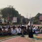Salat Istisqa di Halaman Polres Kutai Kartanegara (Latif/Eksposisi)
