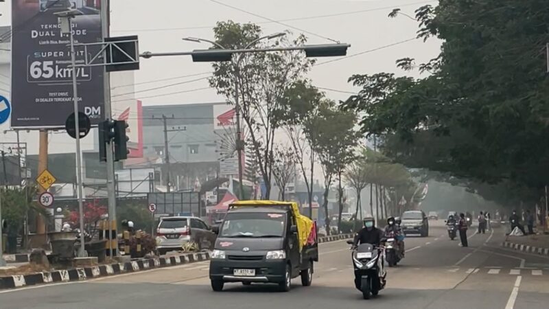 Suasana Tenggarong diselimuti kabut asap (Latif/Eksposisi)