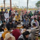 Suasana Beseprah dalam rangkaian Erau Adat Kutai 2026 di kawasan Keraton Kesultanan Kutai Kartanegara Ing Martadipura (Latif/Eksposisi)