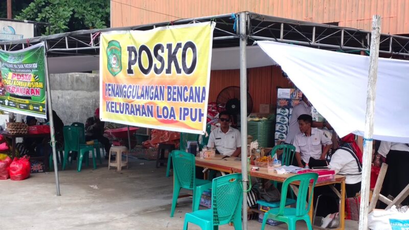 Posko Penanggulangan Bencana Kelurahan Loa Ipuh (Latif/Eksposisi)